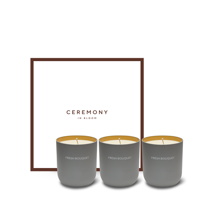 Fresh Bouquet Scented Candle Trio Set